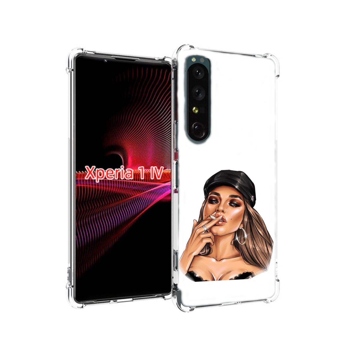 

Чехол накладка MyPads девушка-в-шапке-с-сигаретой для Sony Xperia 1 IV, Прозрачный, Tocco