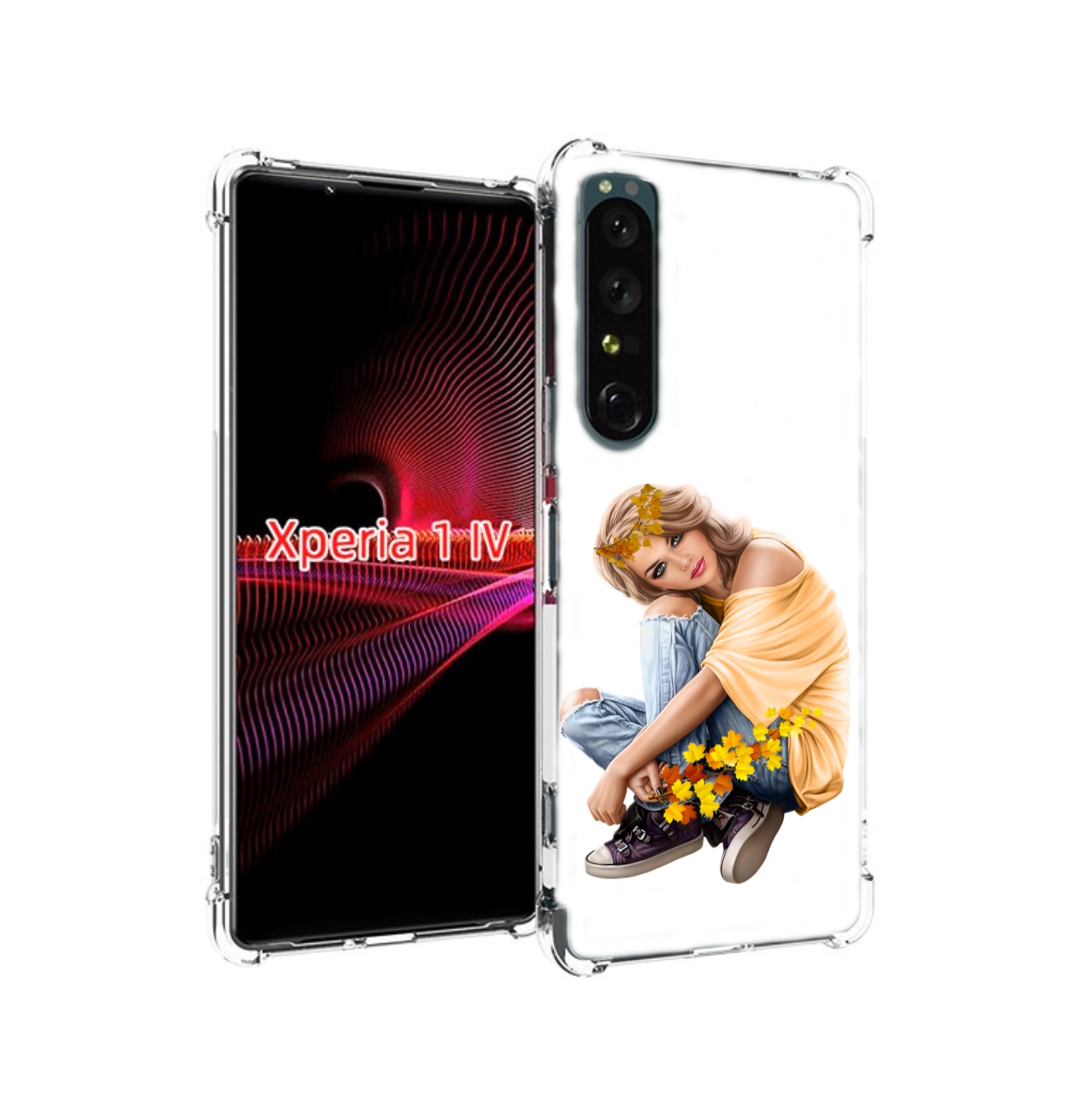 

Чехол накладка MyPads девушка-в-цветочками женский для Sony Xperia 1 IV, Прозрачный, Tocco