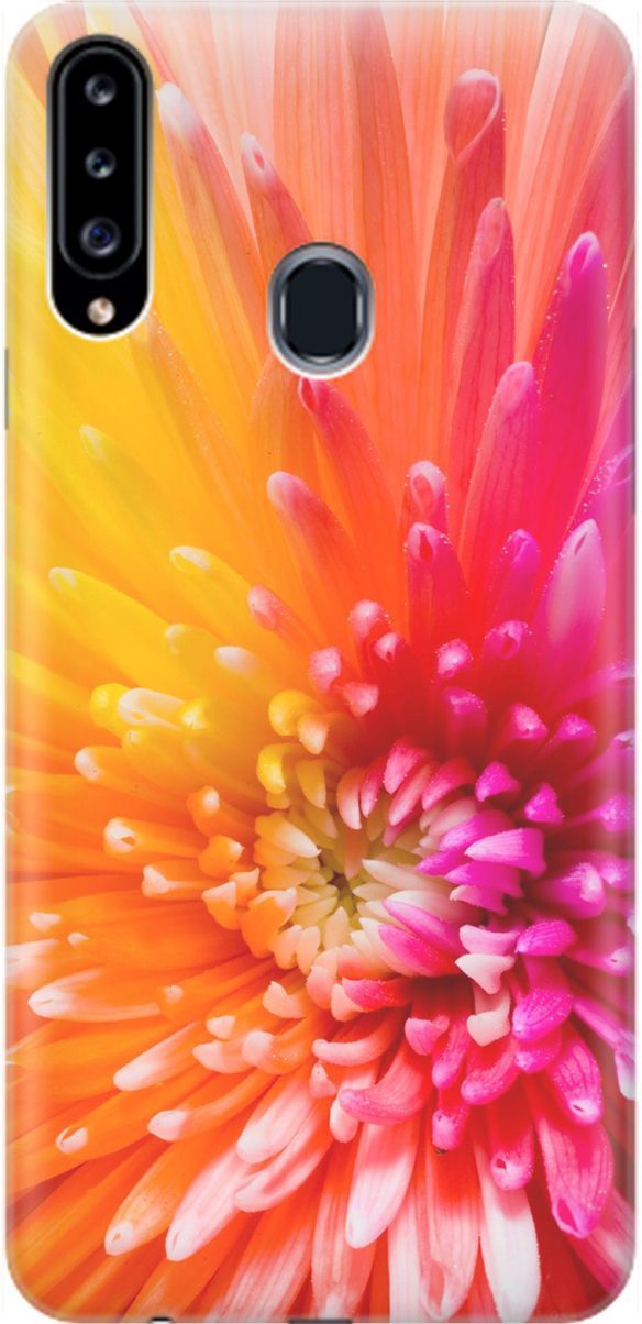 

Силиконовый чехол на Samsung Galaxy A20s с принтом "Розовая хризантема", Оранжевый;розовый, 1532