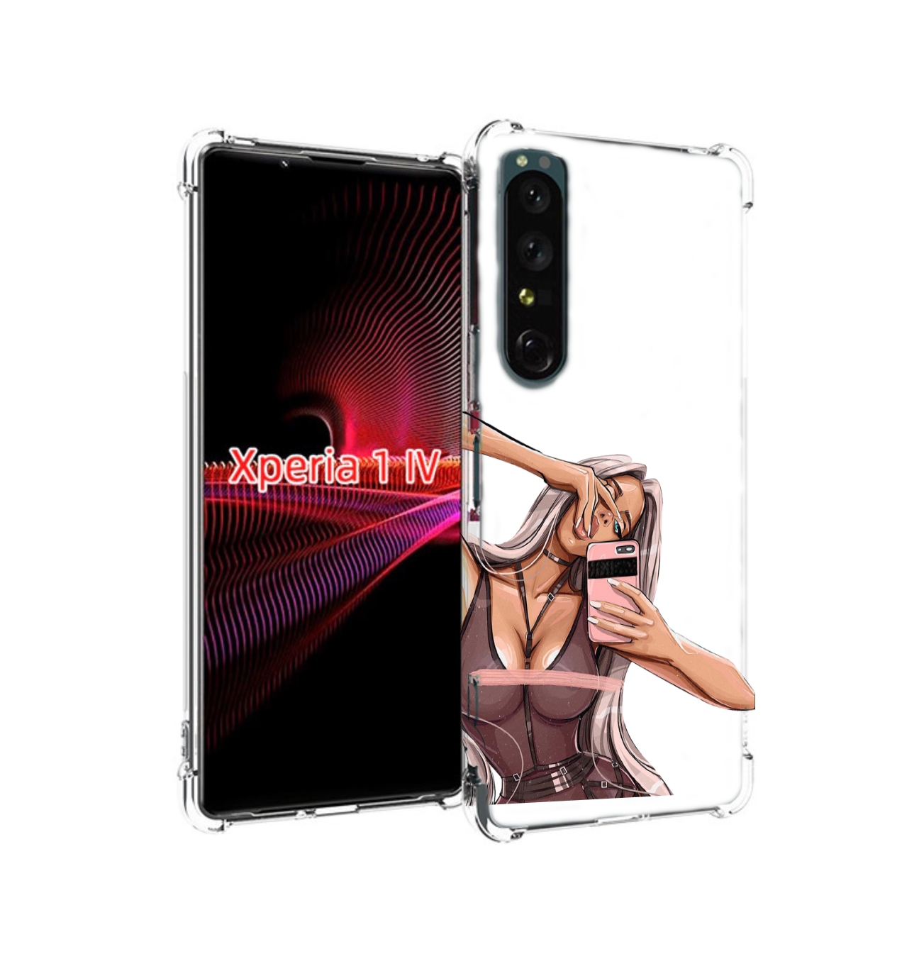 

Чехол накладка MyPads девушка-в-прозрачной-одежде для Sony Xperia 1 IV, Прозрачный, Tocco