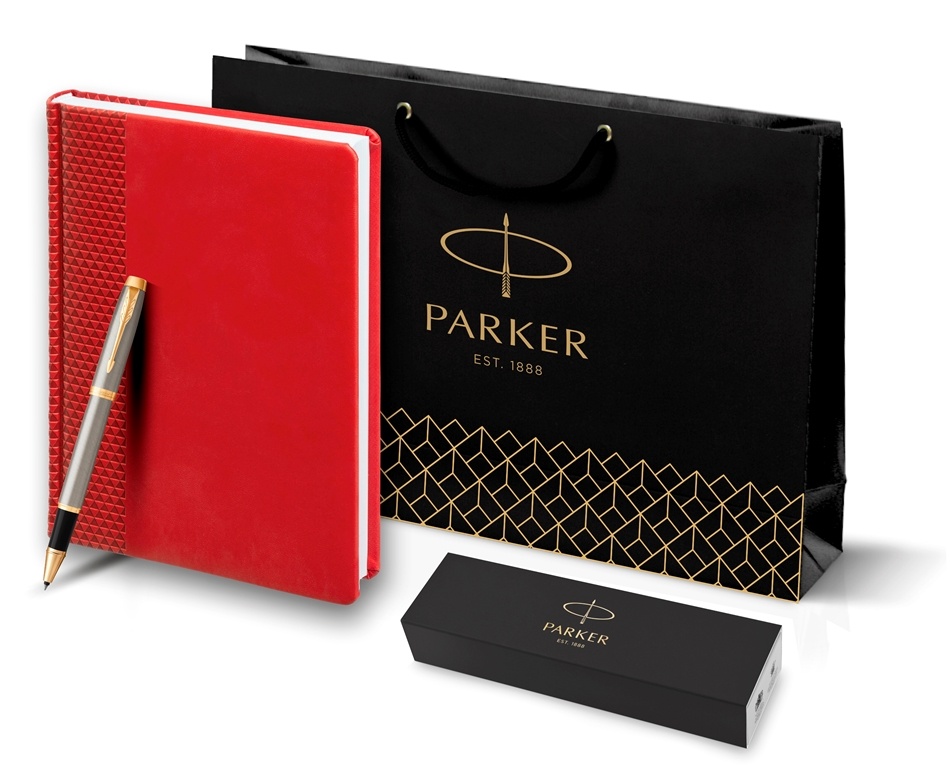 

Подарочный набор: Ежедневник недатированный RED и Ручка-роллер Parker IM Metal T223, Подарочный набор: Ежедневник недатированный RED и Ручка-роллер Parker IM Metal, T223, цвет: Brushed Metal GT