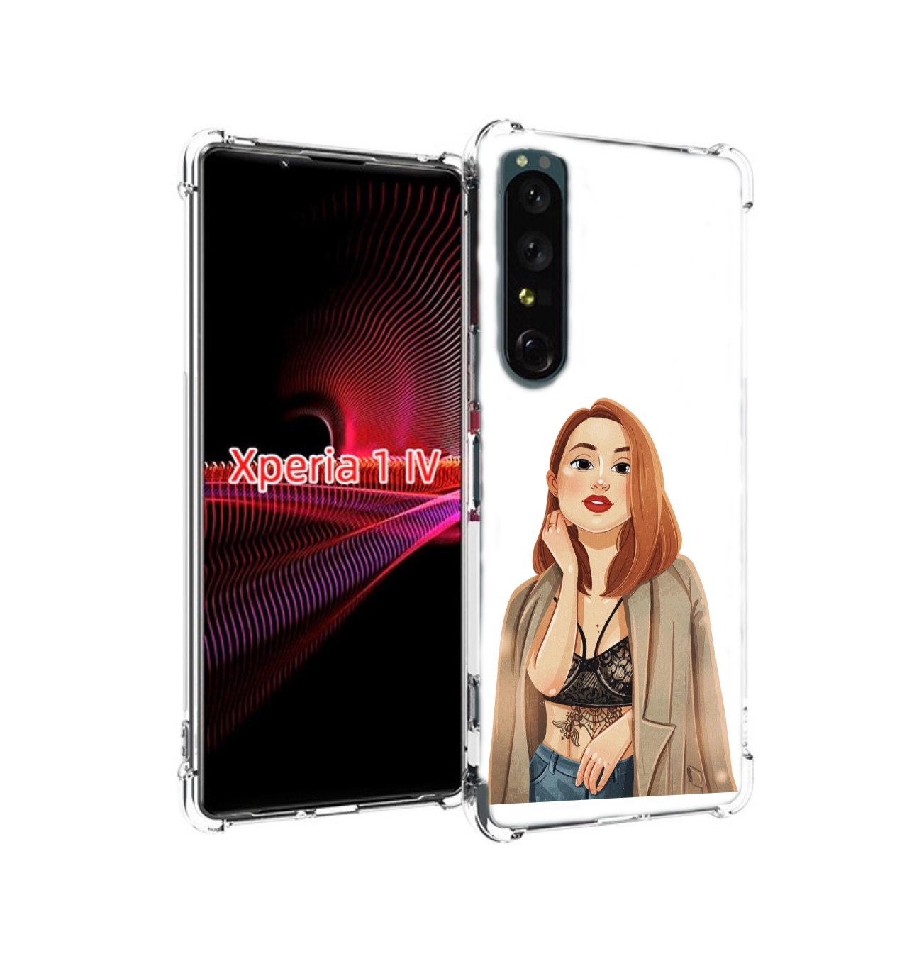 

Чехол накладка MyPads девушка-в-кружевном-2 для Sony Xperia 1 IV, Прозрачный, Tocco