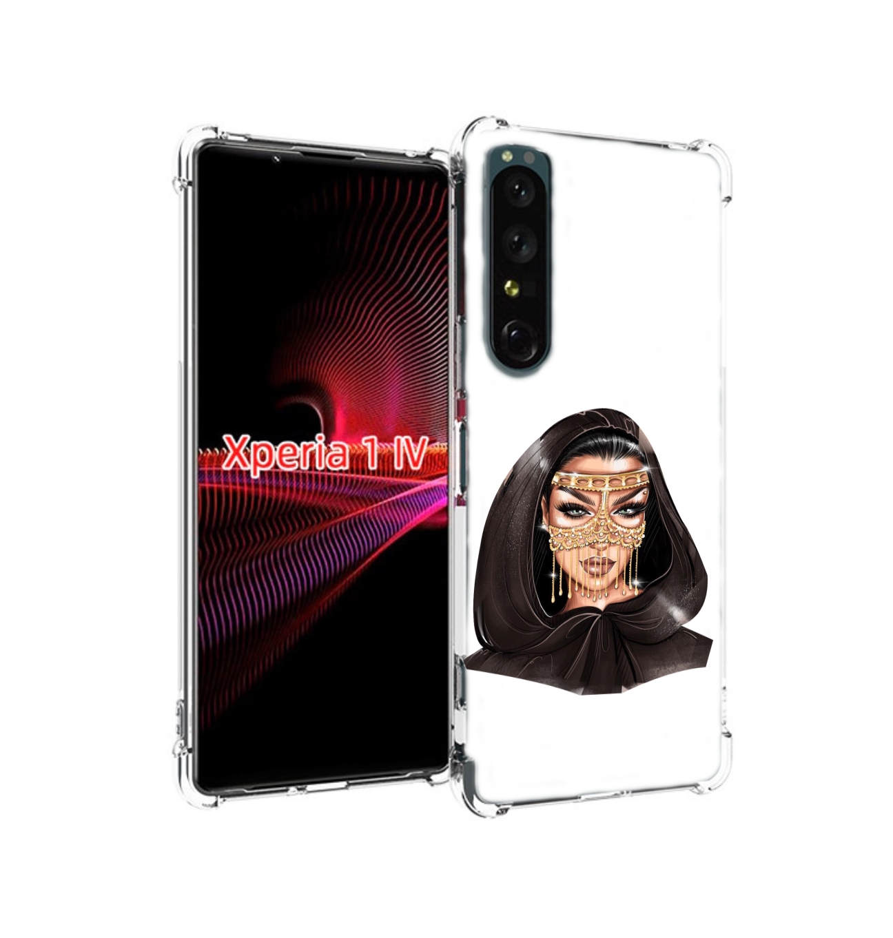 

Чехол накладка MyPads девушка-в-золотой-маске для Sony Xperia 1 IV, Прозрачный, Tocco