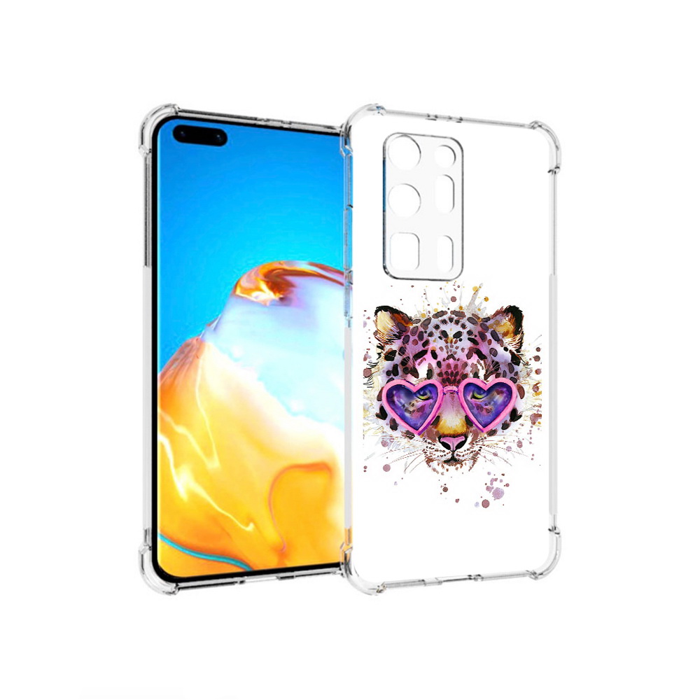 

Чехол MyPads Tocco для Huawei P40 Pro+ модный леопард, Прозрачный, Tocco