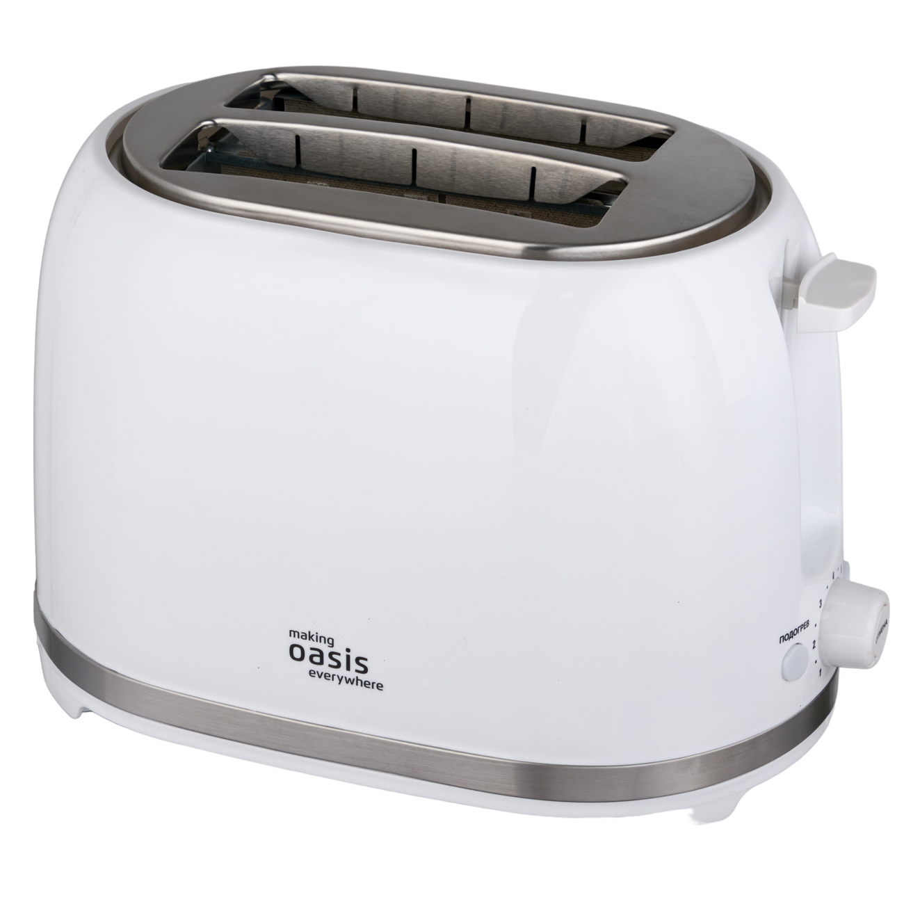 Тостер Oasis TR-4W белый тостер viconte vc 412 900 вт 900 вт 7 режимов прожарки 2 тоста белый