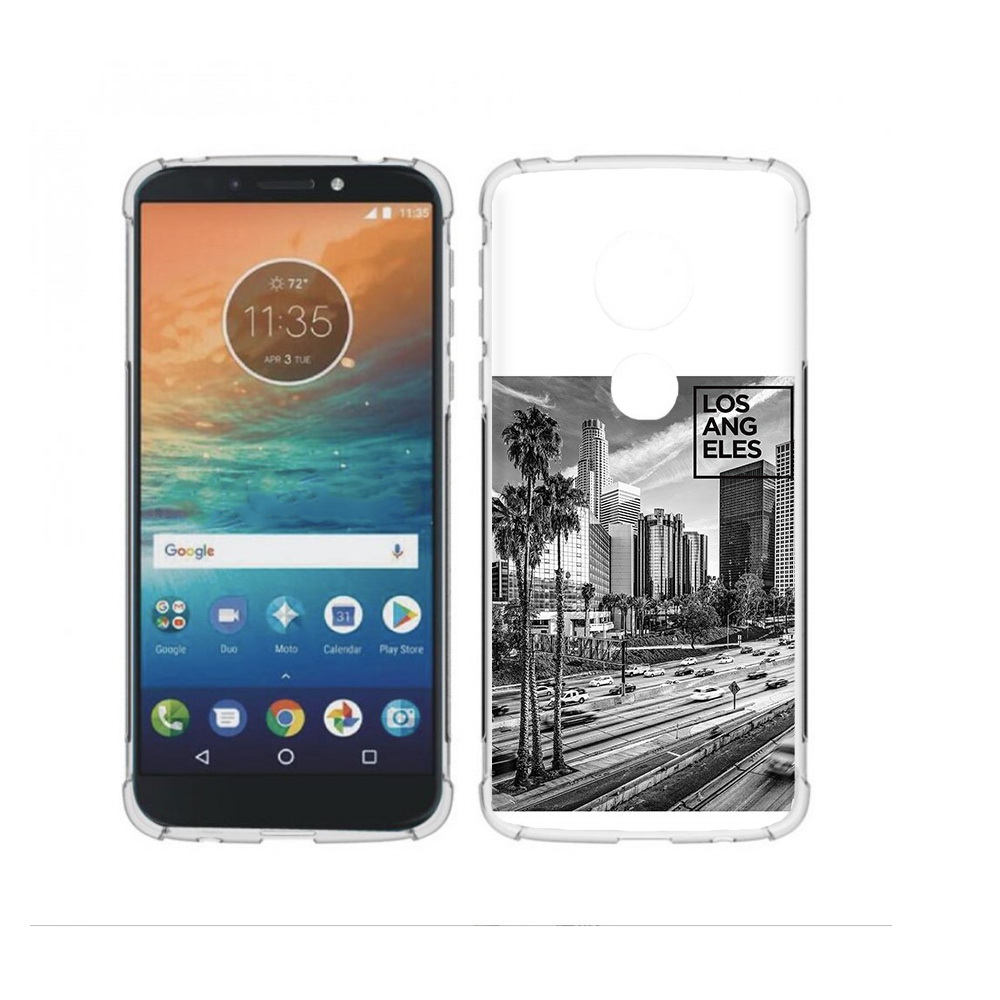 

Чехол MyPads Tocco для Motorola Moto G4 Play черно белый лос анджелес (PT115793.374.685), Прозрачный, Tocco