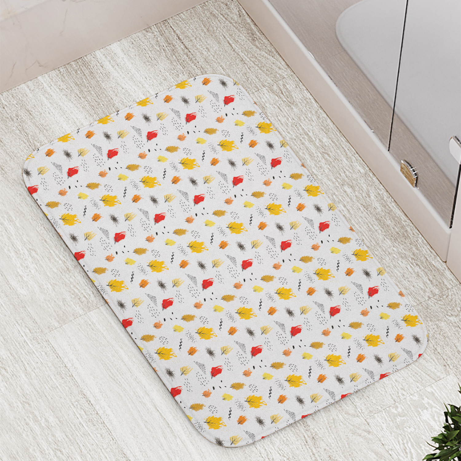 

Коврики для ванной и туалета bath_100038 Красочные деревья JoyArty, Красочные деревья