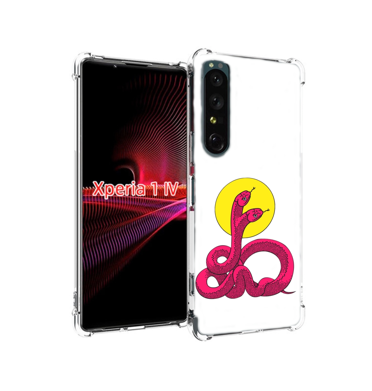 

Чехол накладка MyPads двухголовая-змея для Sony Xperia 1 IV, Прозрачный, Tocco