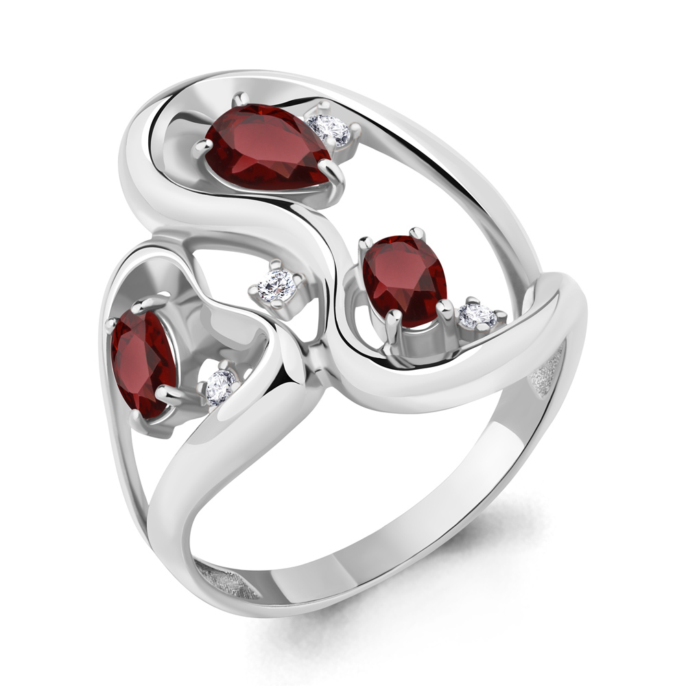 

Кольцо из серебра с гранатом Aquamarine Aquamarine 6956903А_925_р р, 6956903А_925_р
