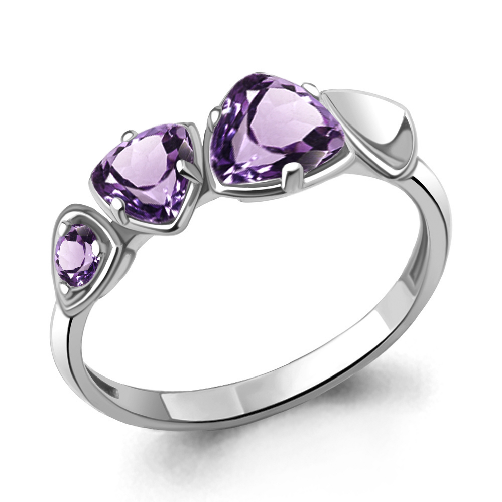

Кольцо из серебра с аметистом Aquamarine Aquamarine 6956804_925_р р. 18,5, 6956804_925_р