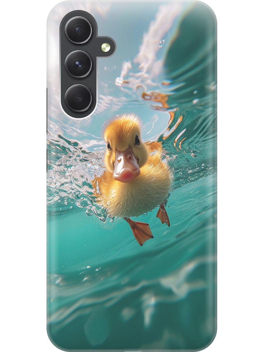 

Силиконовый чехол на Samsung Galaxy A54 5G с принтом "Подводный утенок", Прозрачный;голубой;желтый, 769297612