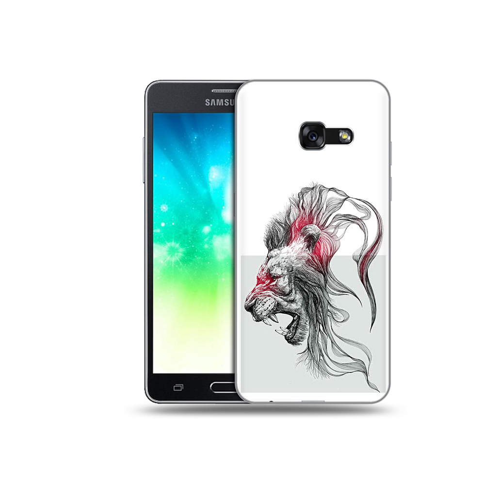 

Чехол MyPads Tocco для Samsung Galaxy A3 (2017) разъяренный лев (PT51197.565.576), Прозрачный, Tocco