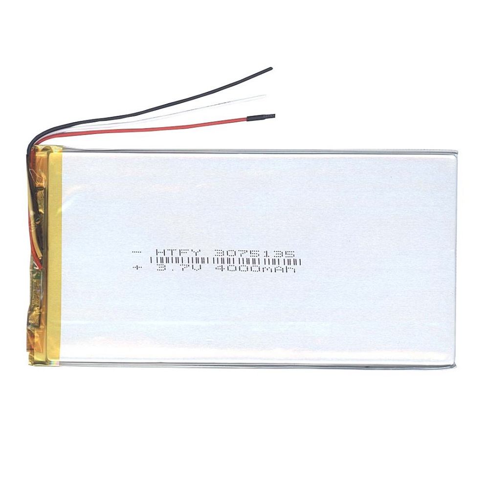 фото Аккумулятор oem li-pol батарея 3*75*135мм 3pin 3.7v/4000mah