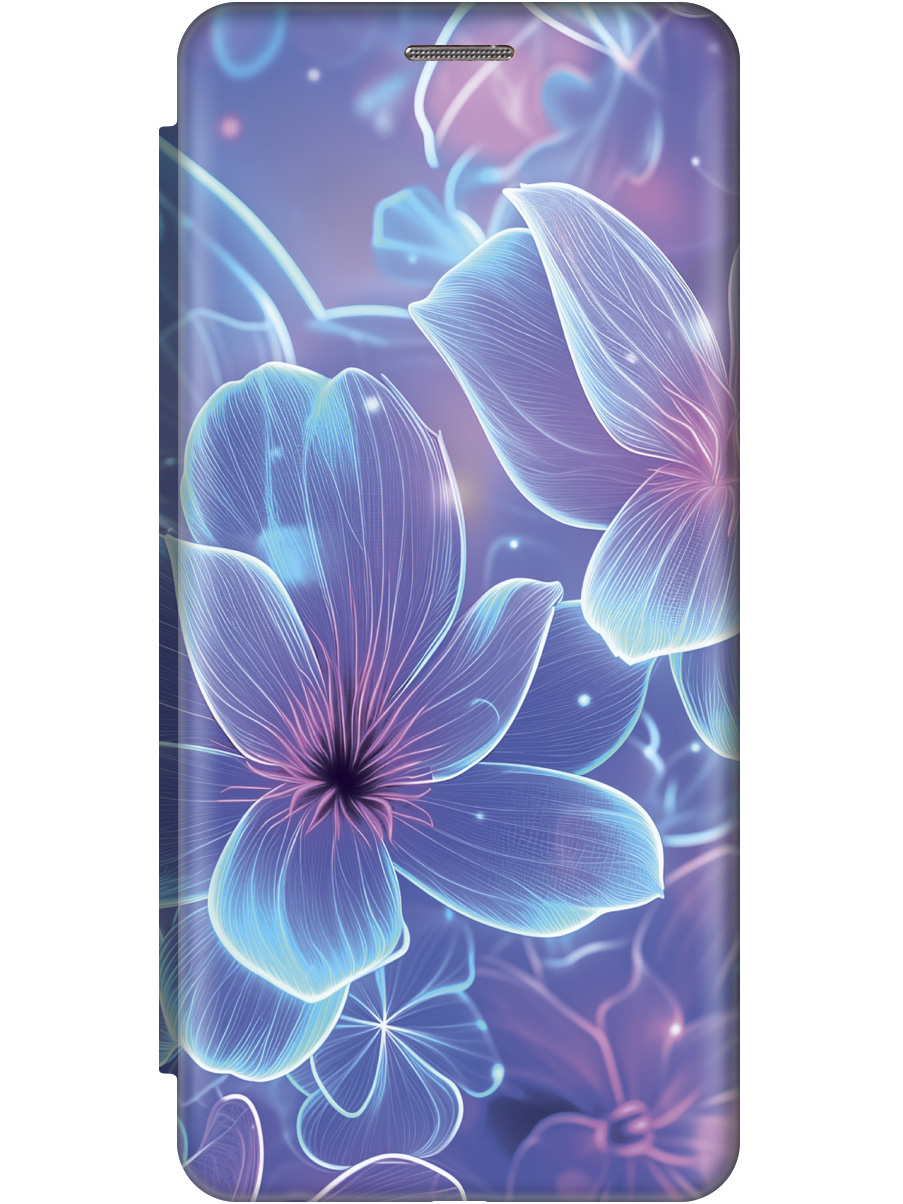 

Чехол-книжка на Tecno Camon 20 / 20 Pro с принтом "Неоновые лилии" золотой, Золотистый;фиолетовый, 772566023