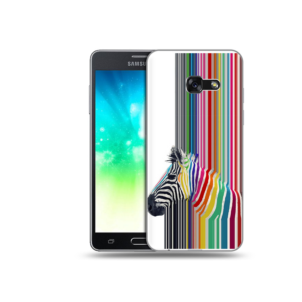 

Чехол MyPads Tocco для Samsung Galaxy A3 (2017) радужная зебра (PT51197.565.565), Прозрачный, Tocco