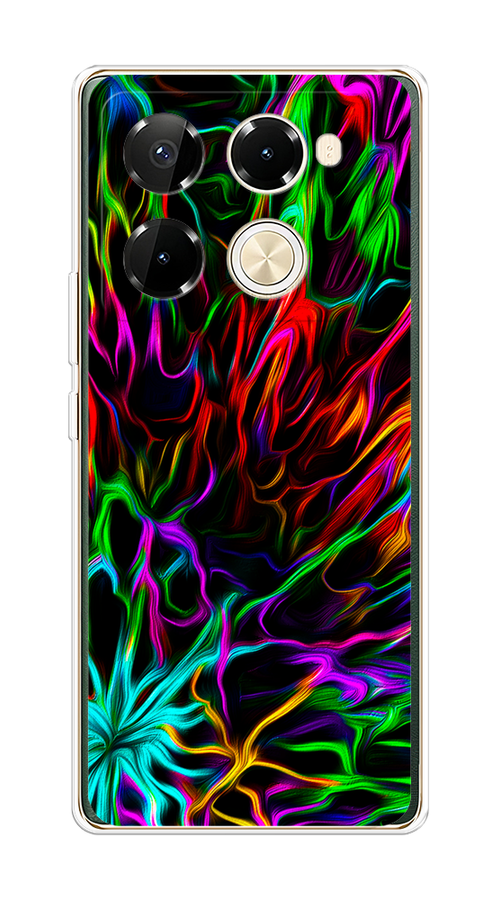 

Чехол на Infinix Note 40 Pro 5G/Note 40 Pro Plus "Разноцветные разводы", Голубой;зеленый;оранжевый, 3106050-1