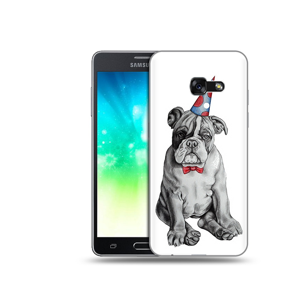 

Чехол MyPads Tocco для Samsung Galaxy A3 (2017) праздничный щенок (PT51197.565.554), Прозрачный, Tocco
