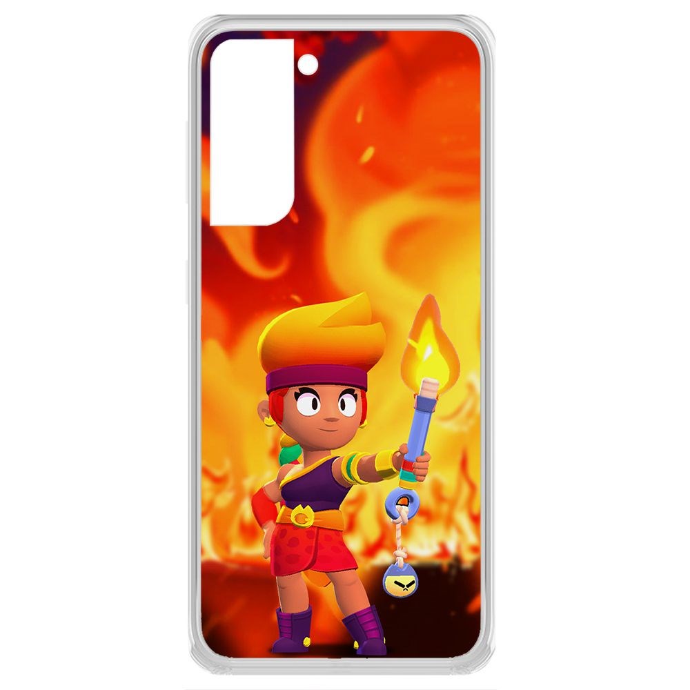 

Чехол-накладка Brawl Stars-Амбер для Samsung Galaxy S21 (G991), Прозрачный