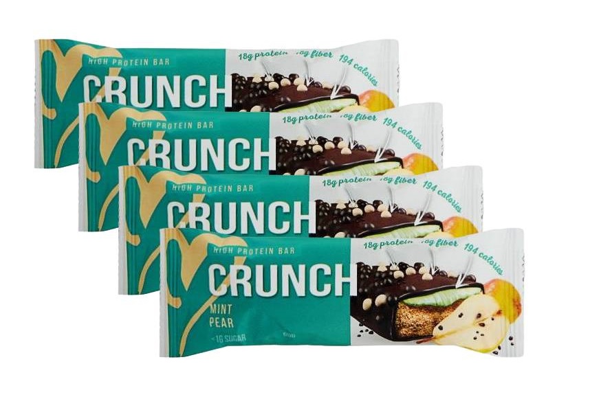 Батончик протеиновый BootyBar Crunch Bar, без сах., груша с мятной карамелью, 4 шт х 60 г