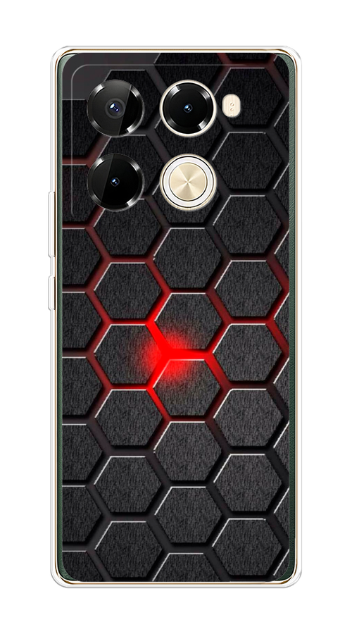 

Чехол на Infinix Note 40 Pro 5G/Note 40 Pro Plus "Соты красные", Красный;черный;серый, 3106050-1