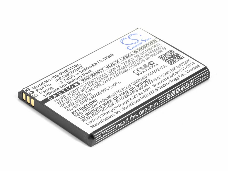 

Аккумулятор для телефона Philips Xenium E311 AB1530DWMT