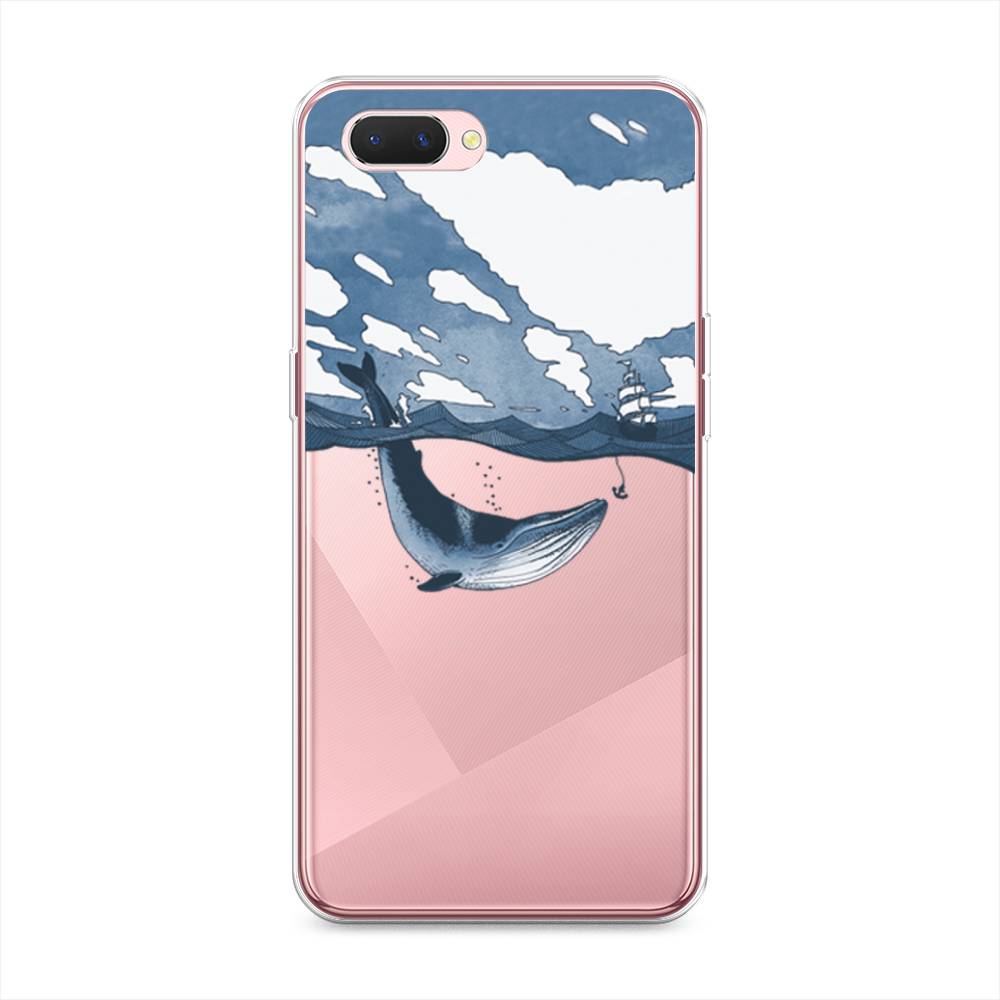 

Чехол на Oppo A3s "Большой кит", Синий, 252050-1