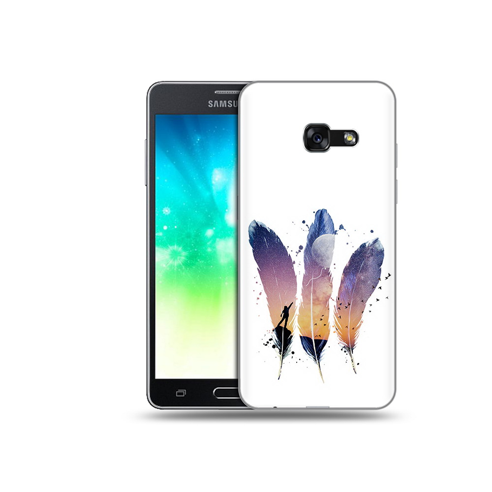 

Чехол MyPads Tocco для Samsung Galaxy A3 (2017) небесные перья (PT51197.565.519), Прозрачный, Tocco