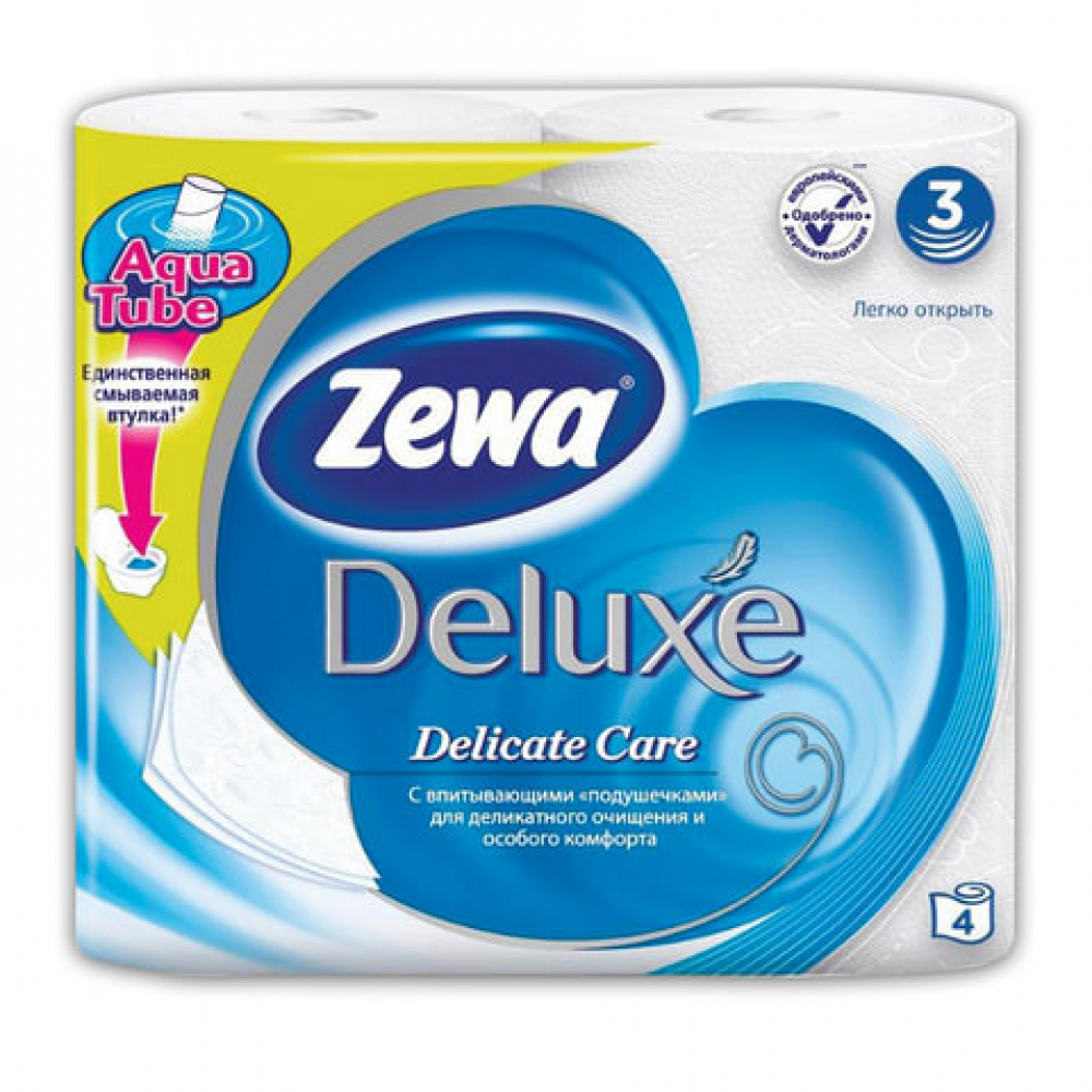 

Туалетная бумага ZEWA Delux бытовая трехслойная