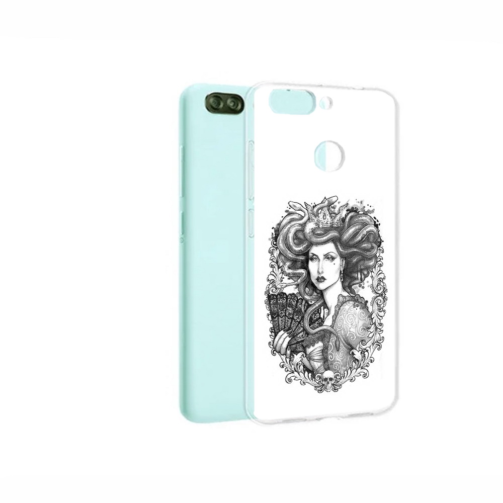 

Чехол MyPads Tocco для ZTE Blade V9 Vita медуза черно белый (PT136572.445.472), Прозрачный, Tocco