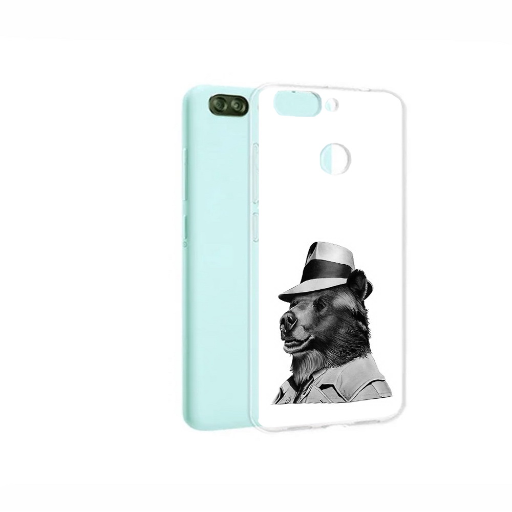 Чехол MyPads Tocco для ZTE Blade V9 Vita медведь в шляпе (PT136572.445.465)