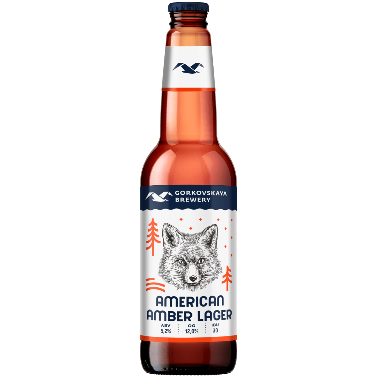 

Пиво Gorkovskaya Brewery American Amber Lager светлое 0,44 л