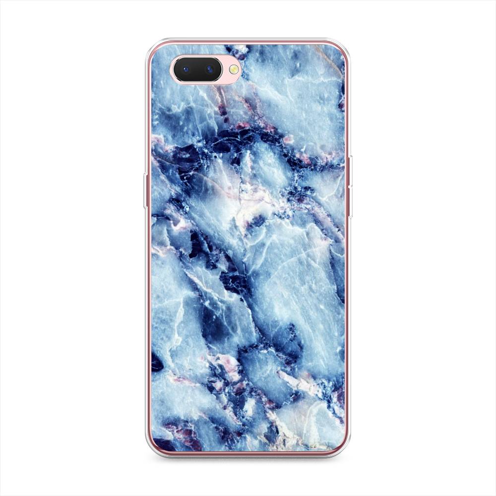 

Чехол на Oppo A3s "Мрамор с синими прожилками", Синий, 252050-3