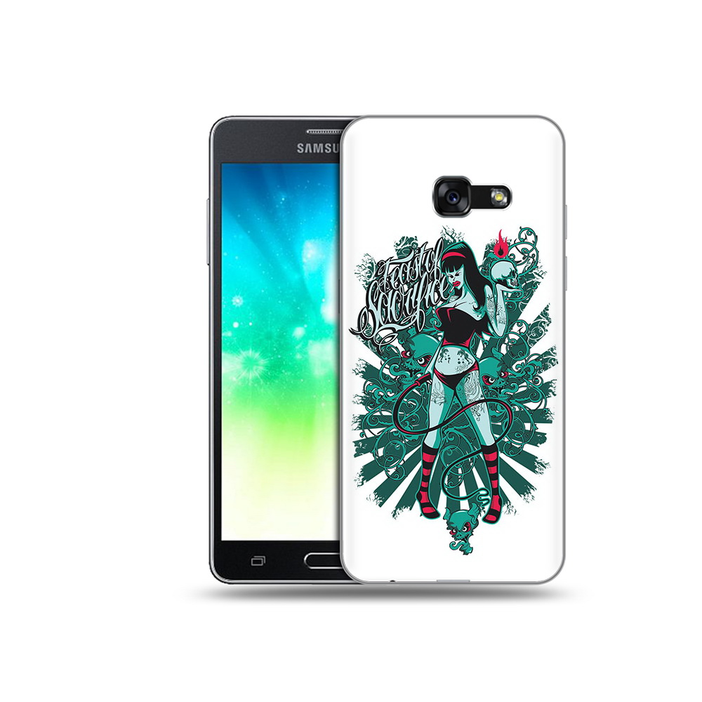 Чехол MyPads Tocco для Samsung Galaxy A3 (2017) нарисованная девушка в татуировках