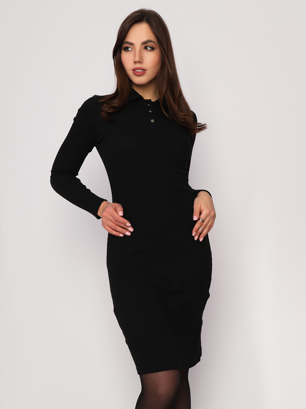 Платье женское Fashion Margo П208 черное 46 RU