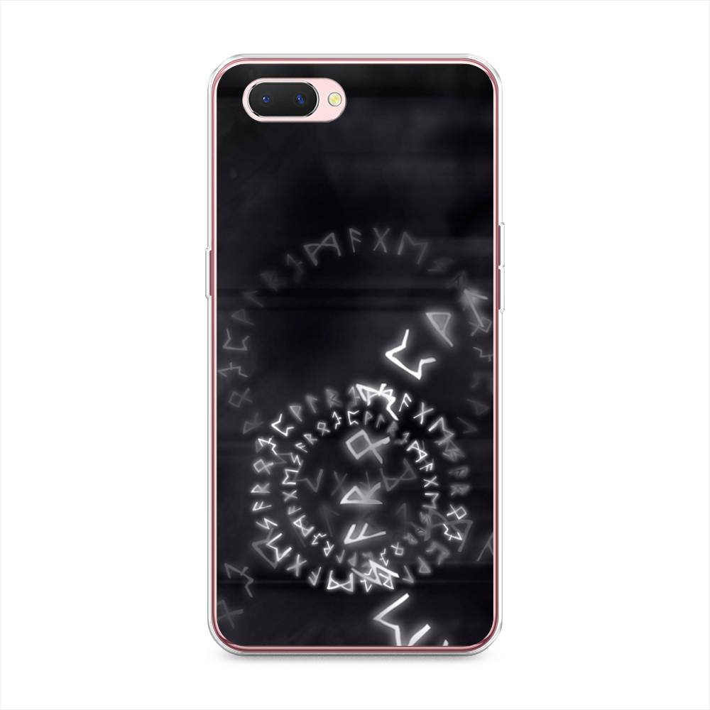 

Чехол на Oppo A3s "Руны", Серый;черный, 252050-3