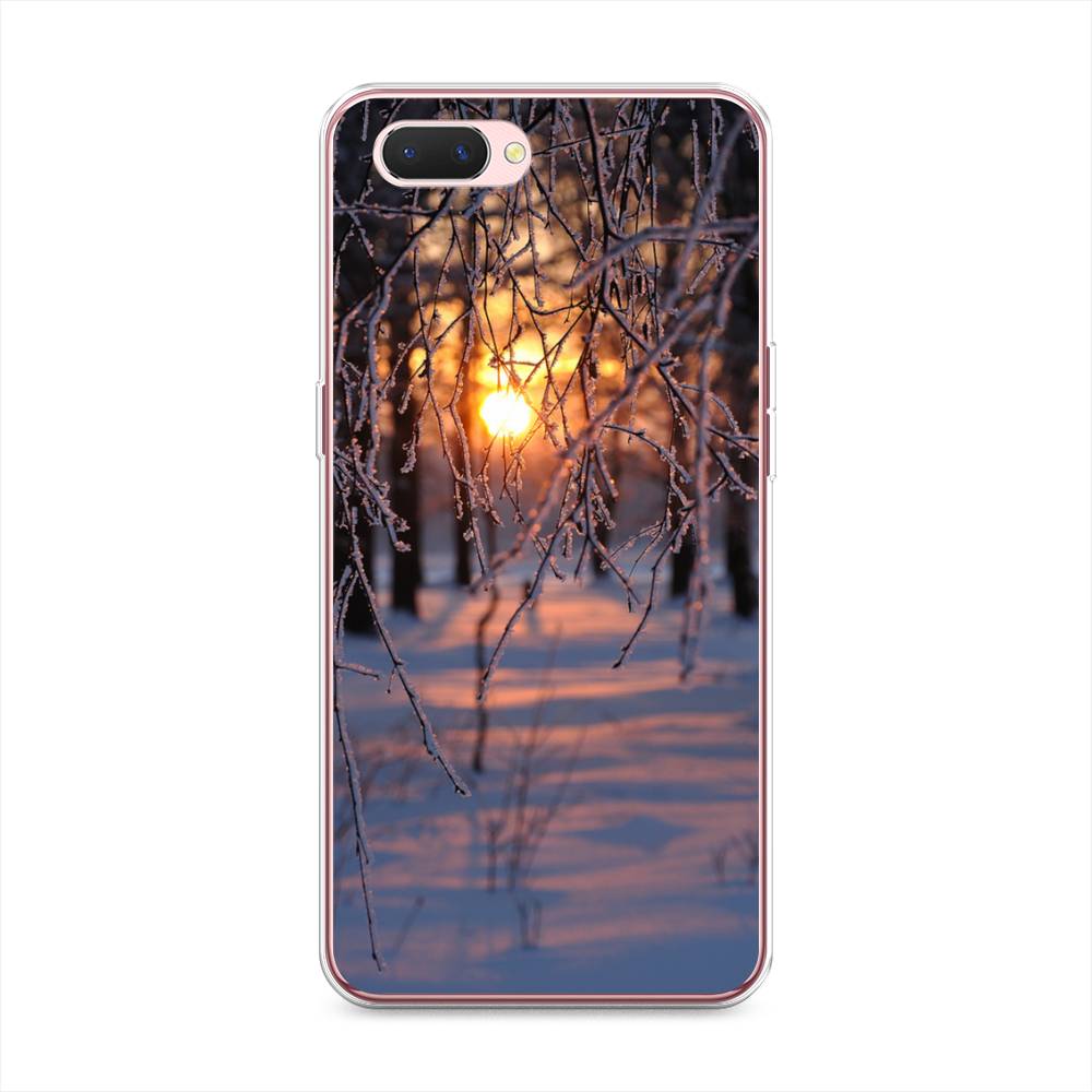 

Чехол на Oppo A3s "Зима 7", Оранжевый;розовый;черный, 252050-2