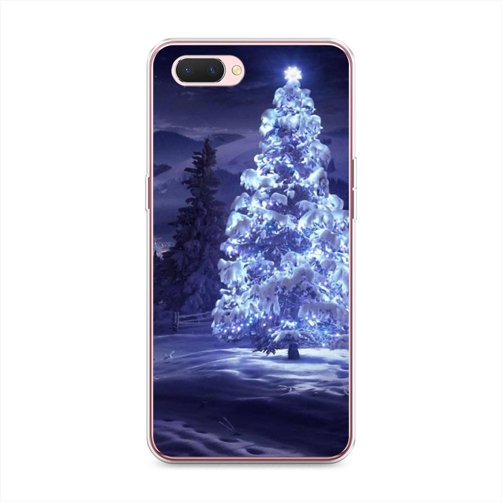 

Чехол на Oppo A3s "Зима 4", Синий;черный;белый, 252050-2