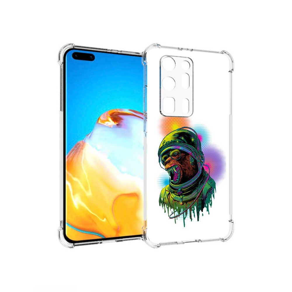 

Чехол MyPads Tocco для Huawei P40 Pro+ медведь космонавт, Прозрачный, Tocco