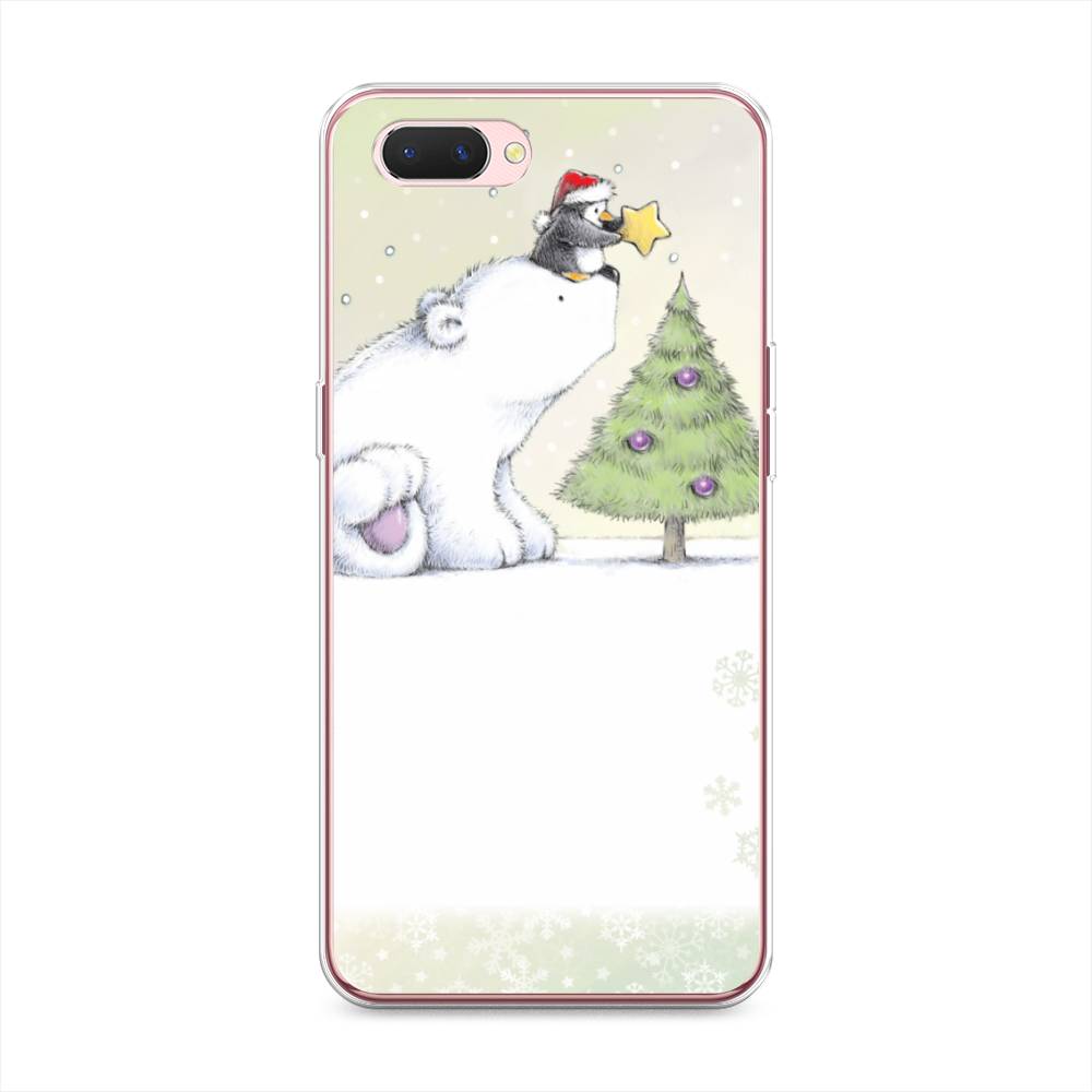 

Чехол на Oppo A3s "Украшение елки", Белый;бежевый, 252050-5