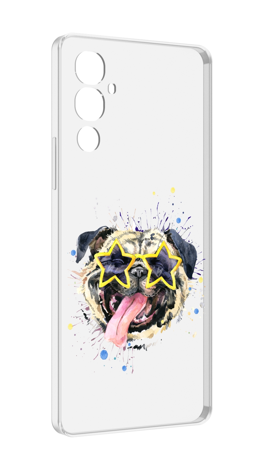 

Чехол MyPads мопс боксер для Tecno Pova 4, Прозрачный, Tocco