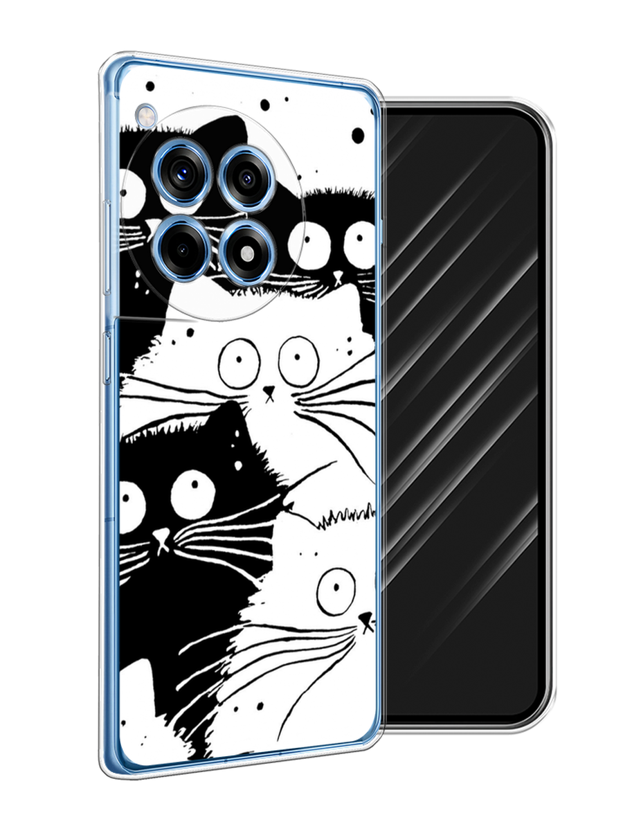 

Чехол Awog на OnePlus Ace 3 "Коты черно-белые", Черный;белый, 154550-1