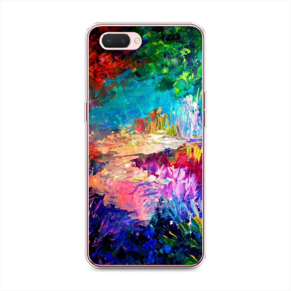 

Чехол на Oppo A3s "Лес-гуашь", Синий;розовый;зеленый, 252050-4