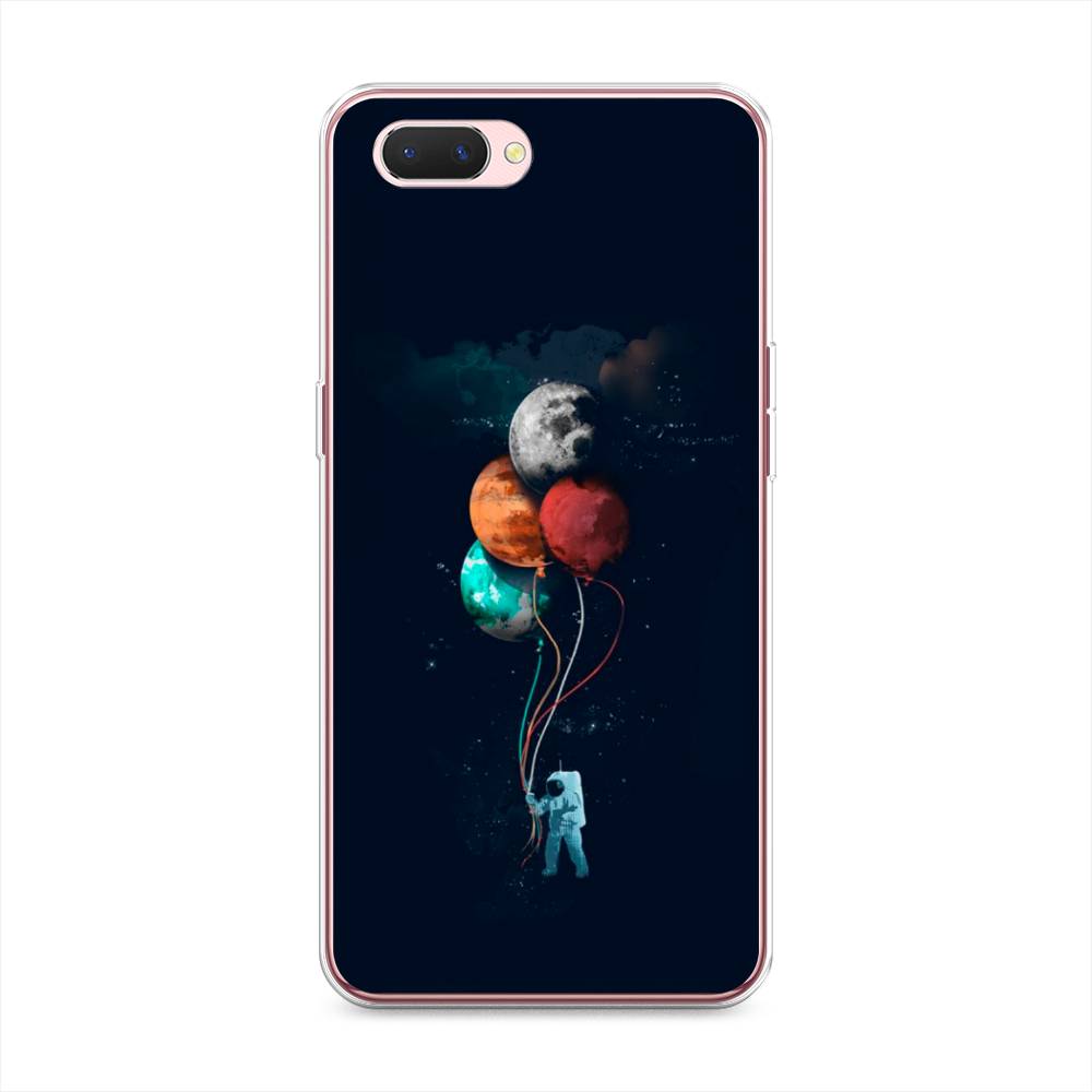 

Чехол на Oppo A3s "Космонавт с шариками", Разноцветный, 252050-4