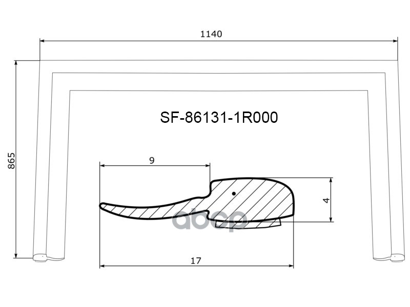 

Молдинг Лобового Стекла Hyundai Solaris/Kia Rio 4/5d 10-17 Sat арт. SF-86131-1R000