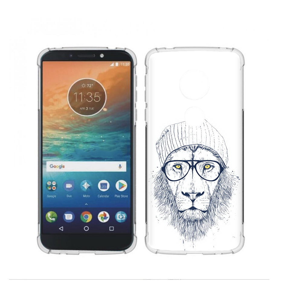 

Чехол MyPads Tocco для Motorola Moto G4 Play хиппи лев (PT115793.374.663), Прозрачный, Tocco