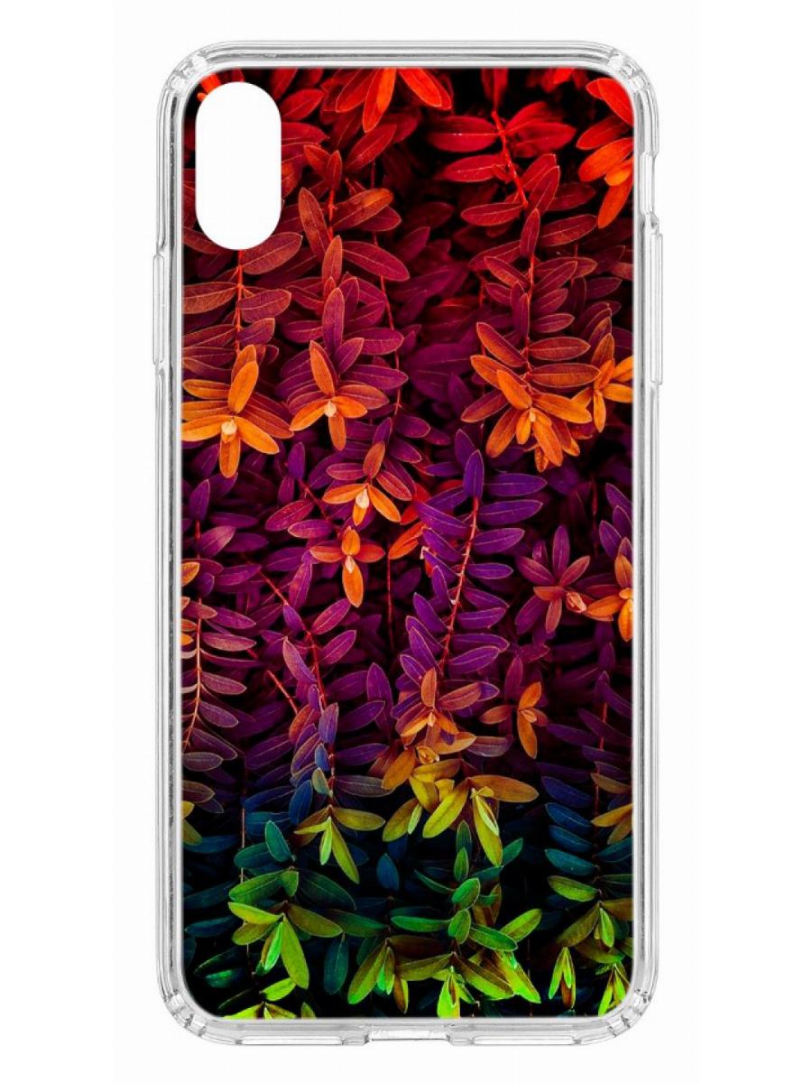 фото Чехол для apple iphone xs max кruче print neon leaves