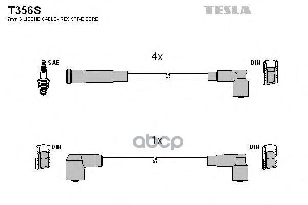 

Комплект Проводов Зажигания TESLA T356S