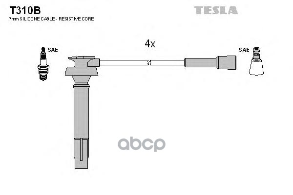 

Комплект Проводов Зажигания TESLA T310B