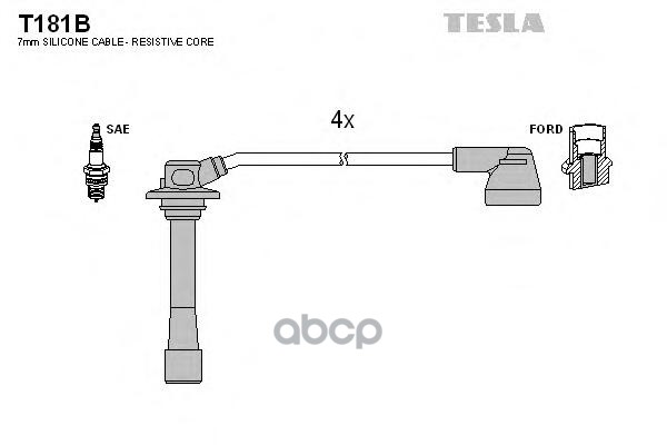 

Комплект Проводов Зажигания TESLA T181B