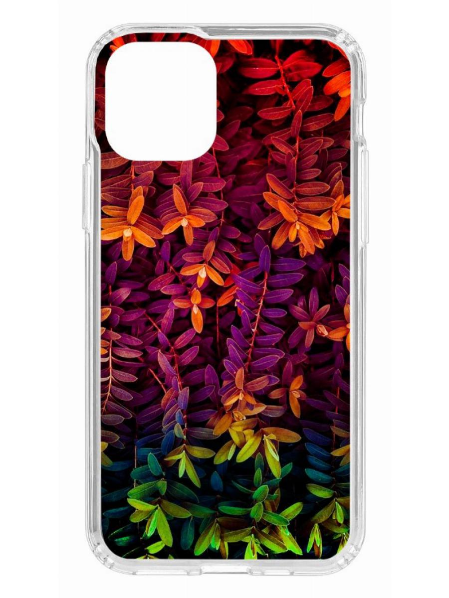 фото Чехол для apple iphone 11 pro kruche print neon leaves кruче